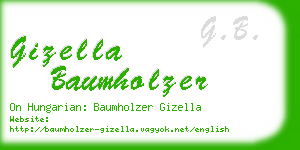 gizella baumholzer business card